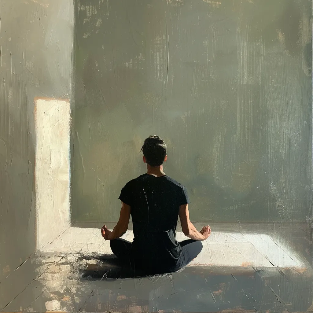 Person in black clothing practicing yoga