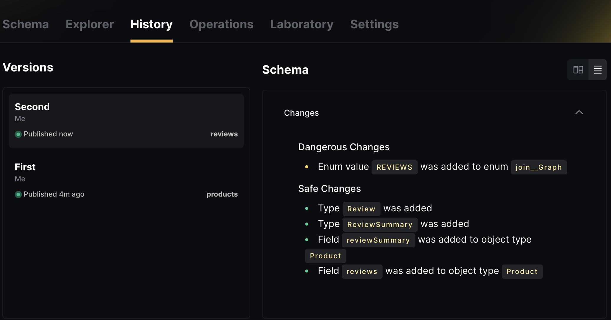 Schema Explorer for Federation Projects