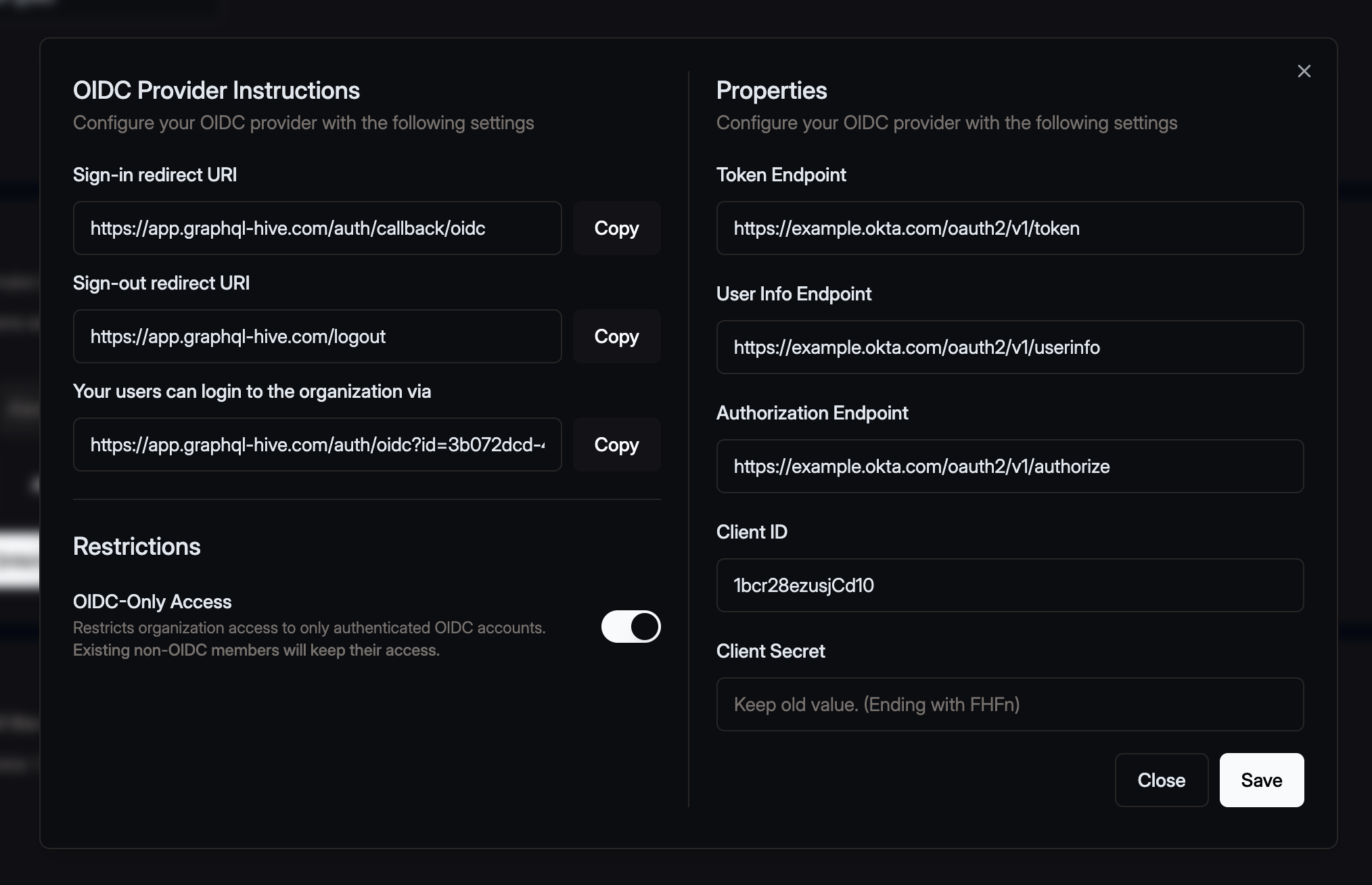 Manage OIDC in Hive