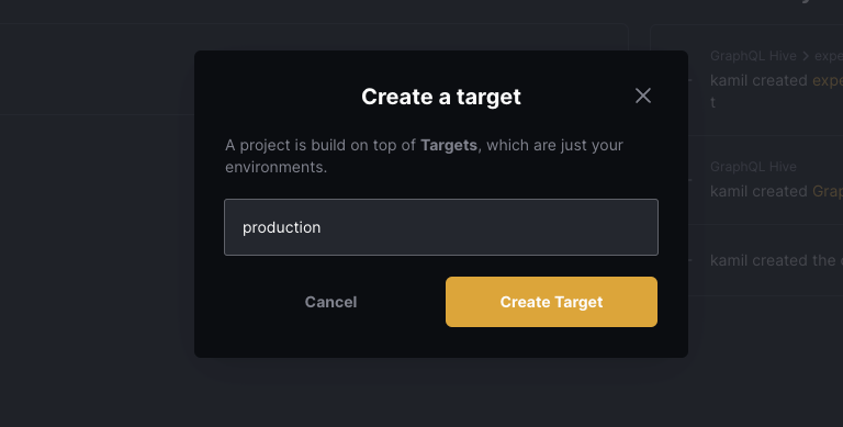 Create Target Form