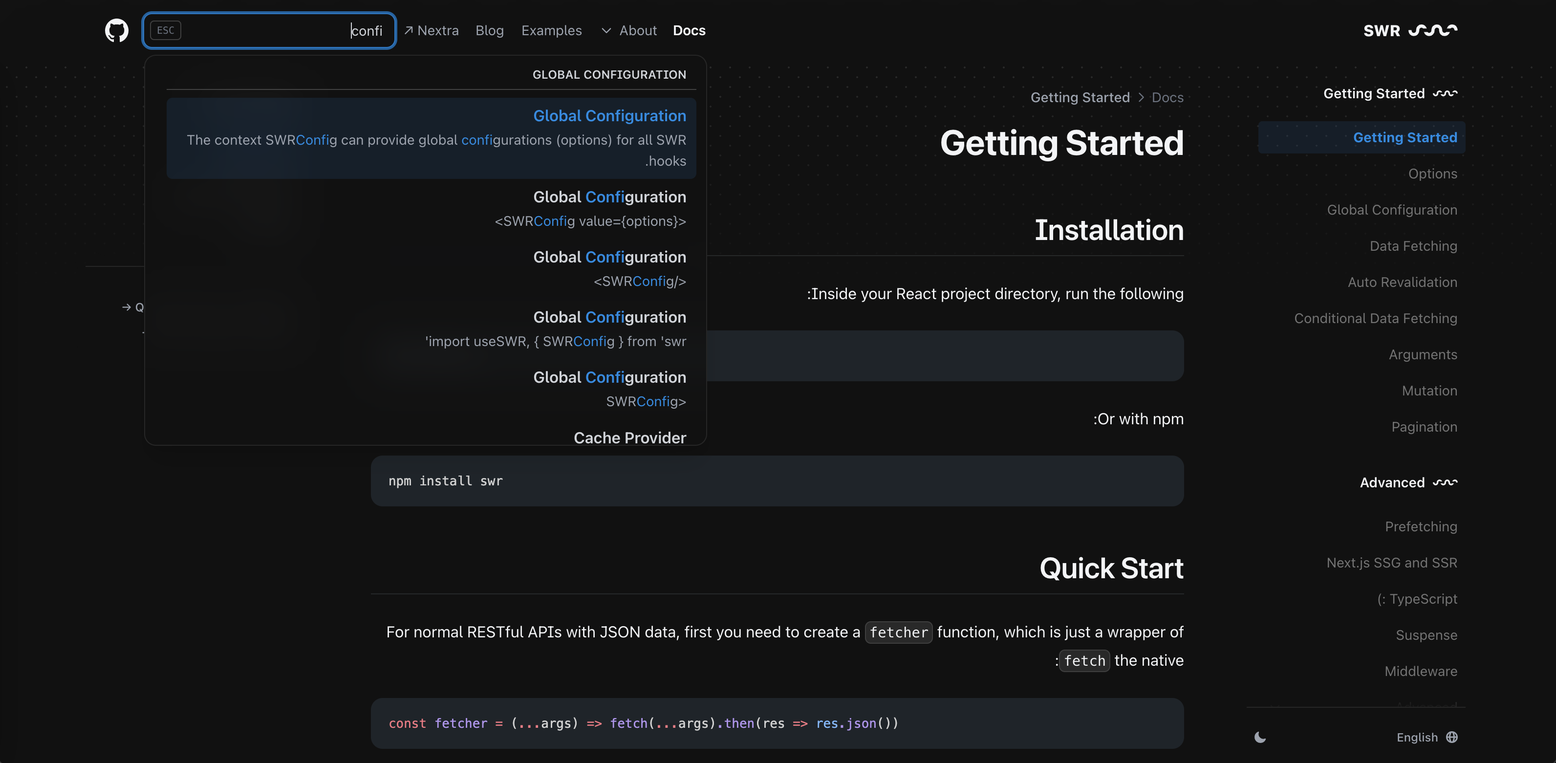 Example of Nextra page with RTL direction