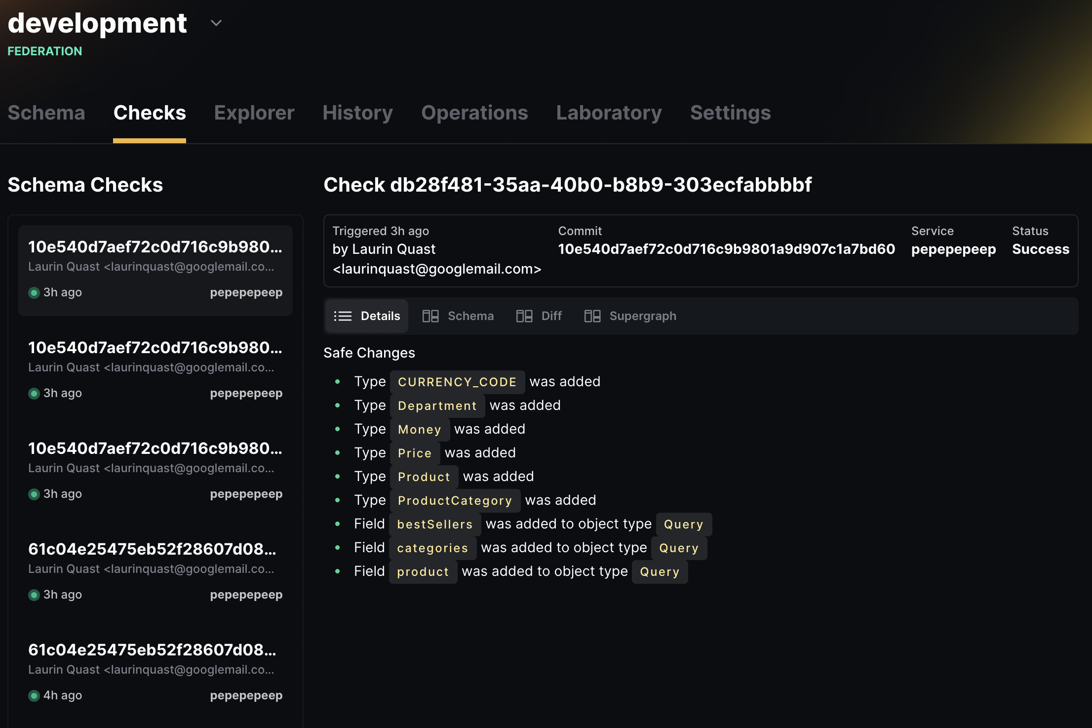 Schema Checks Overview