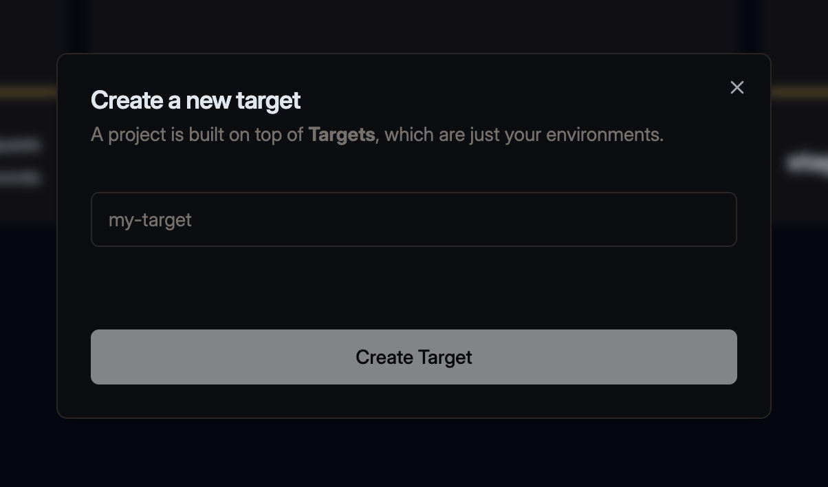 Create Target Form